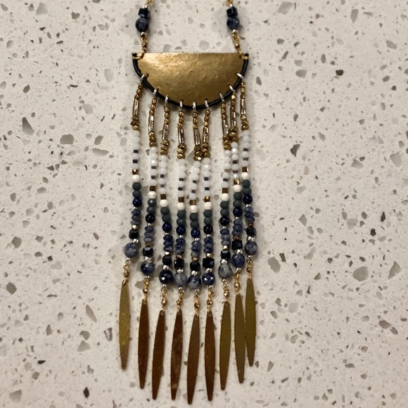 Beaded Gold Necklace - Picture 3 of 3